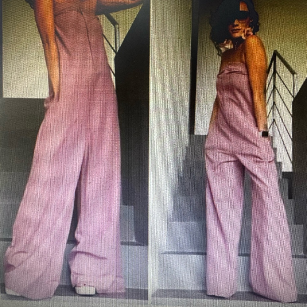 Zara Strapless Wide Leg Jumpsuit